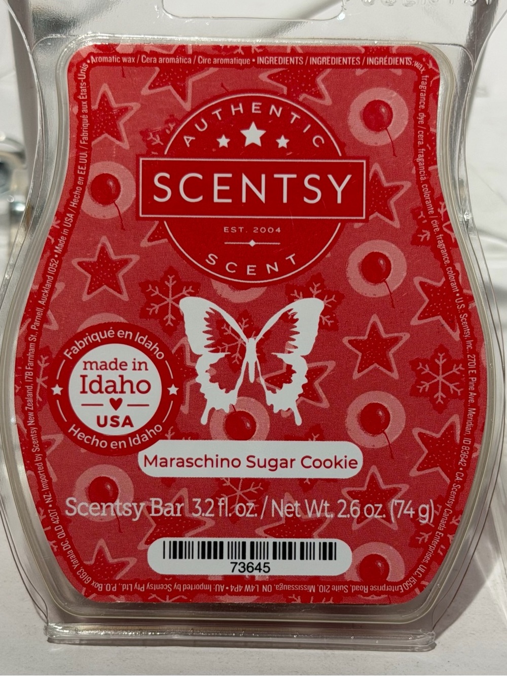 Scentsy Maraschino Sugar Cookie Wax Bar - Red